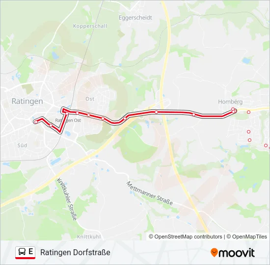 E Bus Line Map