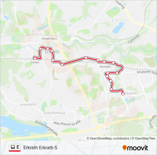 E Bus Line Map