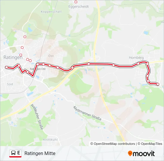 E Bus Line Map