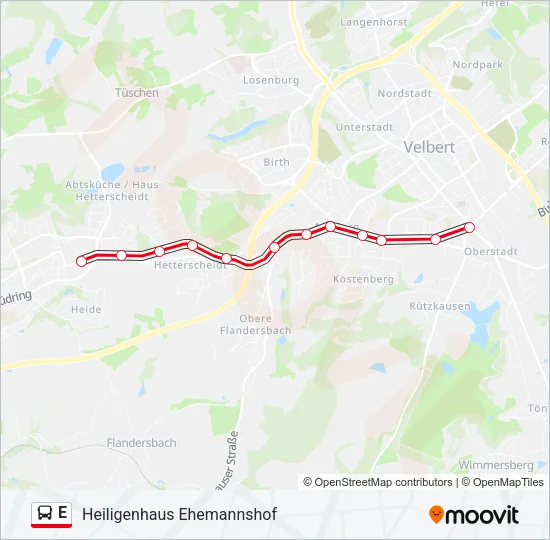 E Bus Line Map