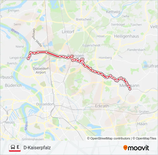 E Bus Line Map