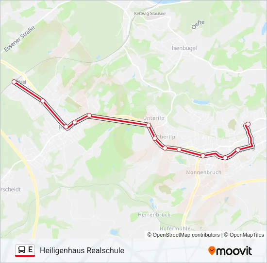 E Bus Line Map