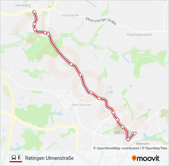 E Bus Line Map