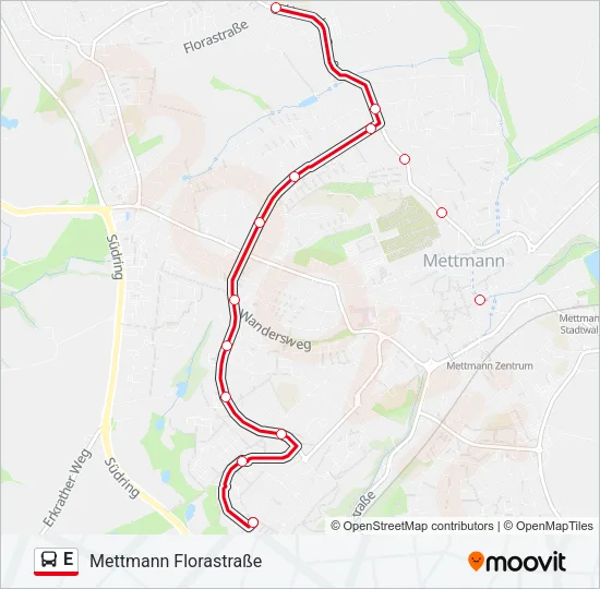 E Bus Line Map
