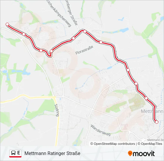 E Bus Line Map