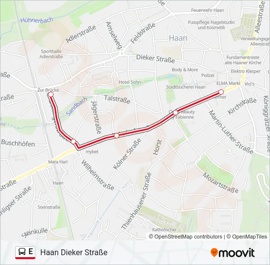 E Bus Line Map