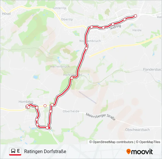 E Bus Line Map
