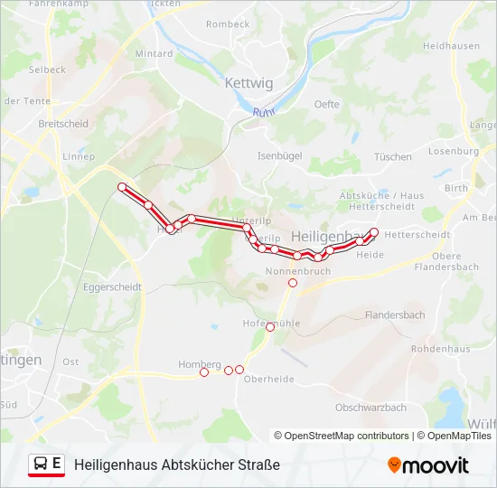 E Bus Line Map