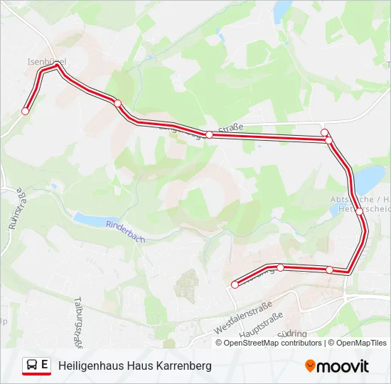 E Bus Line Map