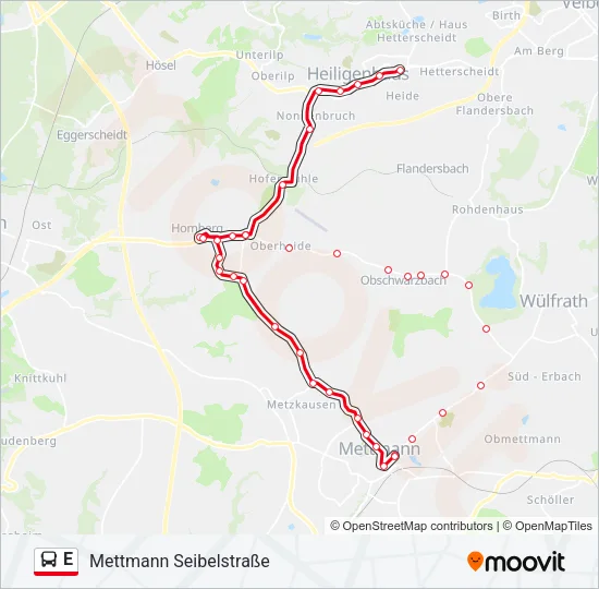 E Bus Line Map