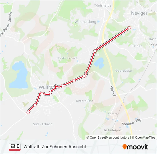 E Bus Line Map