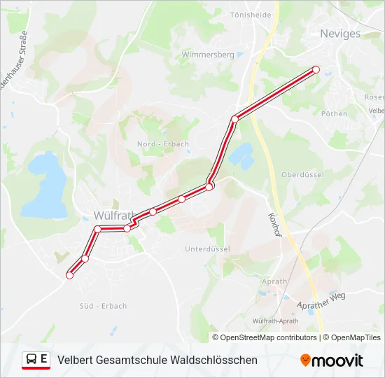E Bus Line Map