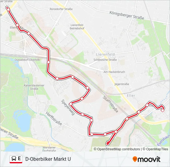 E Bus Line Map
