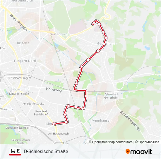 E Bus Line Map