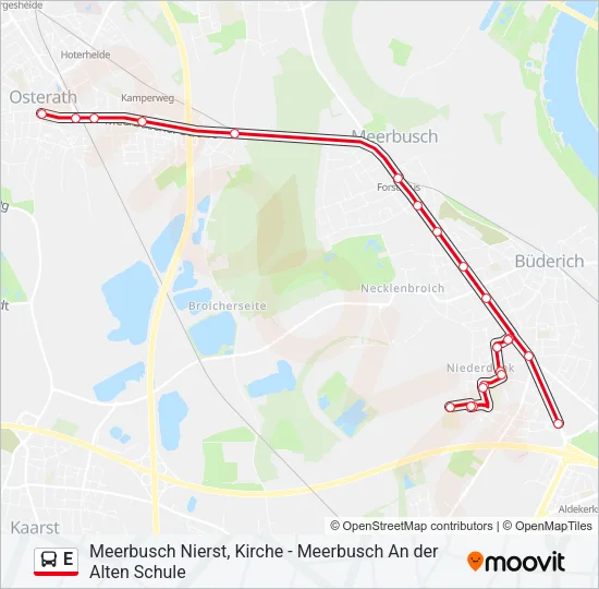 E Bus Line Map
