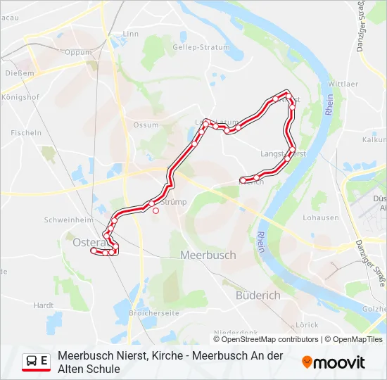 E Bus Line Map
