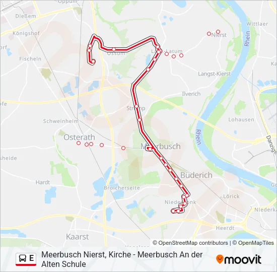 E Bus Line Map