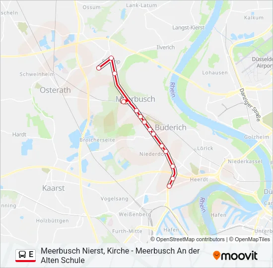 E Bus Line Map