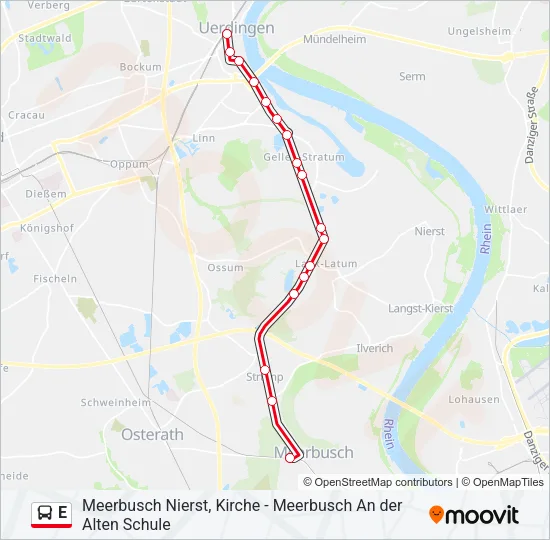 E Bus Line Map