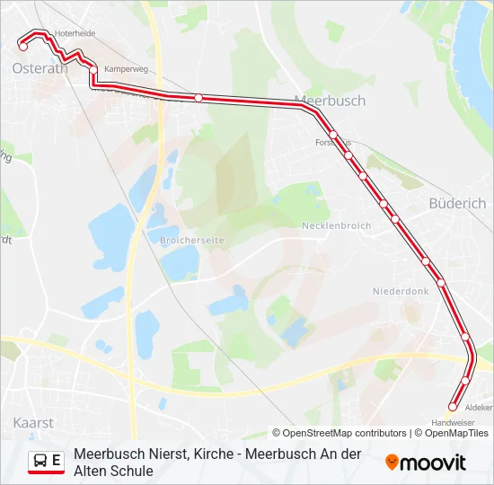 E Bus Line Map