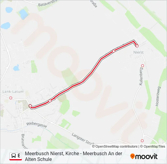 E Bus Line Map