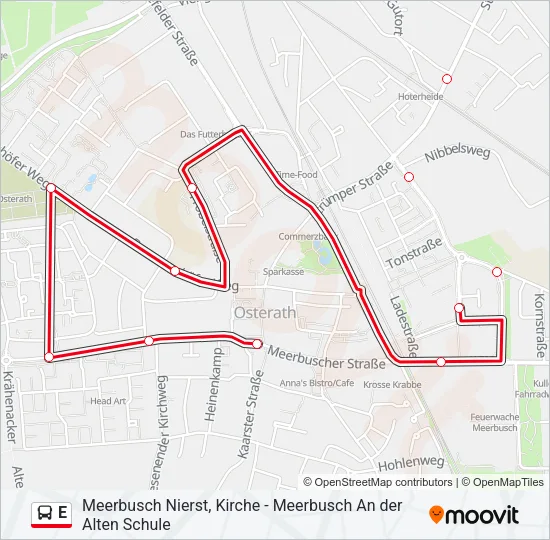 E Bus Line Map