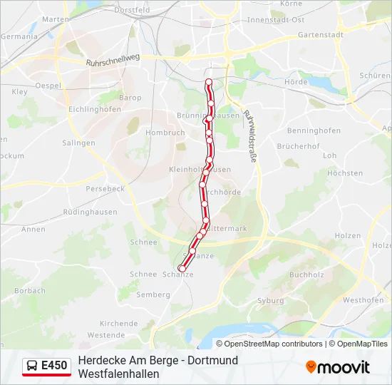 E450 Bus Line Map