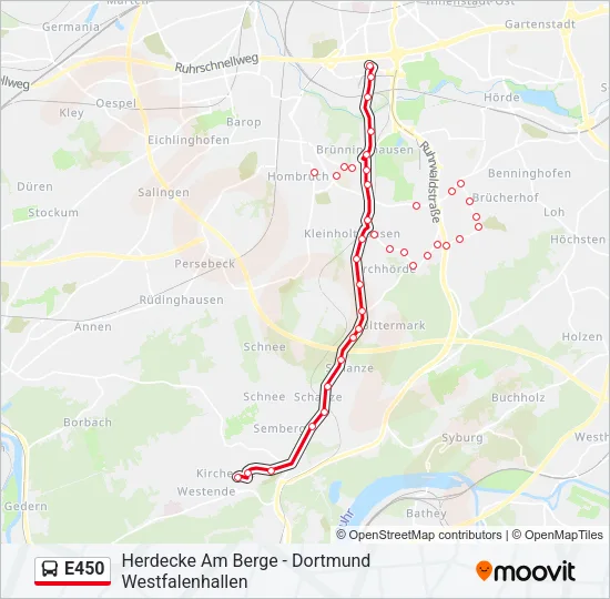 E450 Bus Line Map