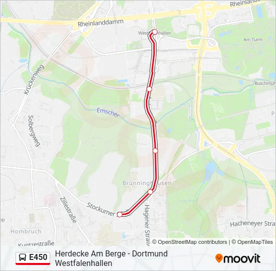 E450 Bus Line Map