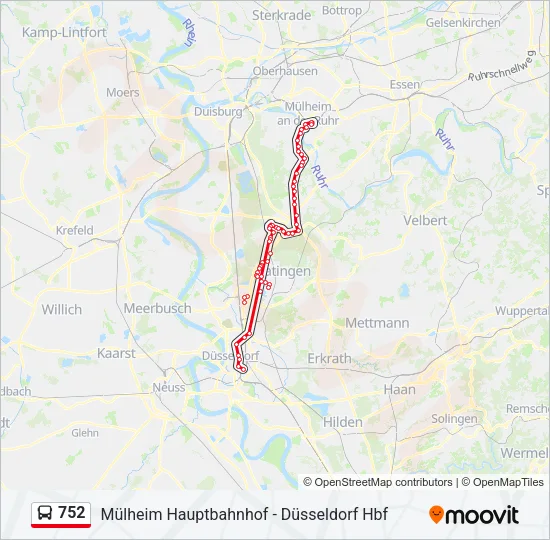 752 Bus Line Map