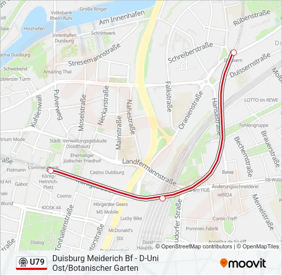 U79 Subway Line Map