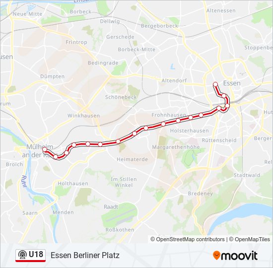 U18 subway Line Map