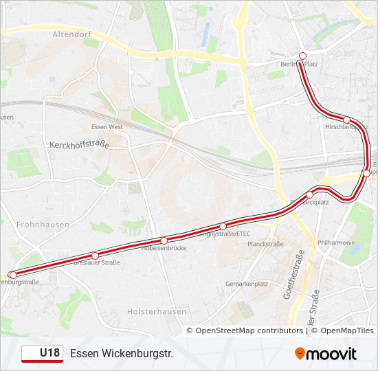 U18 subway Line Map