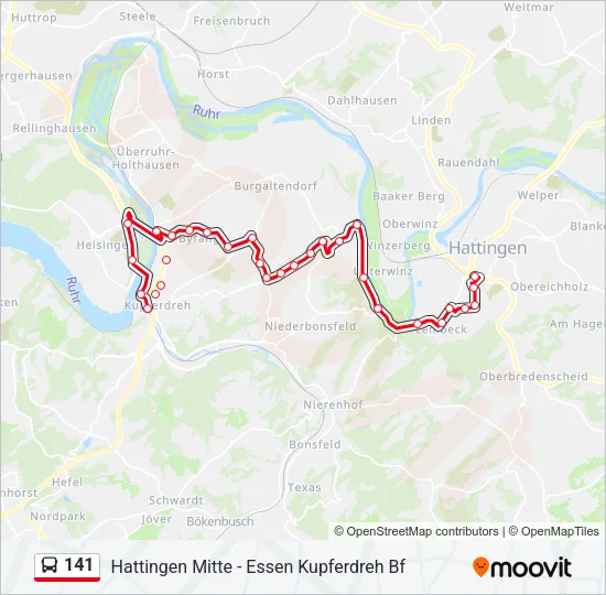 141 Bus Line Map
