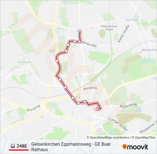 248E Bus Line Map