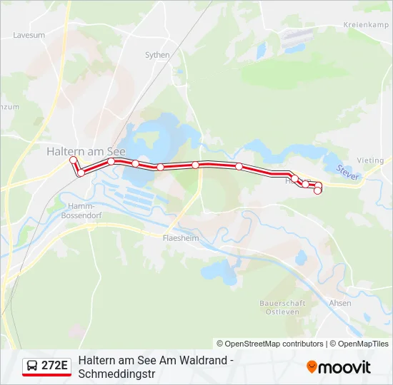 272E Bus Line Map