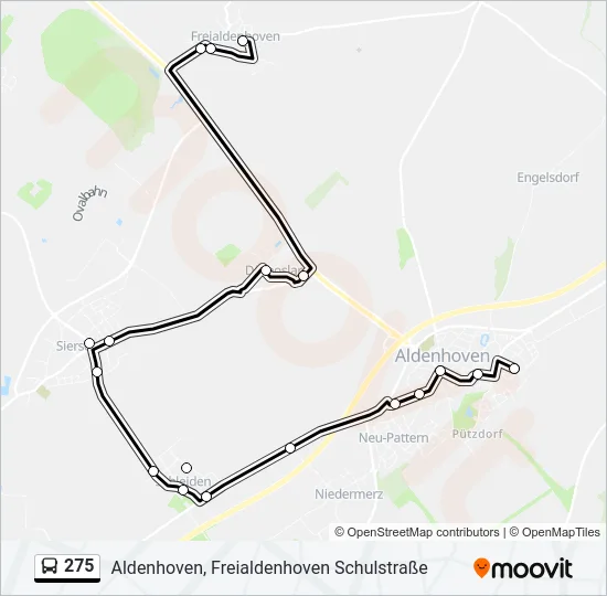 275 Bus Line Map