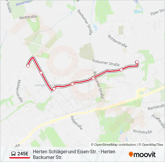 245E Bus Line Map
