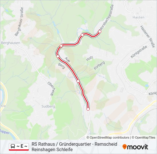 ~ E ~ bus Line Map