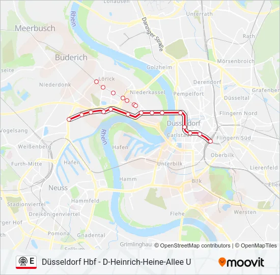E Subway Line Map
