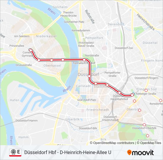 E Subway Line Map