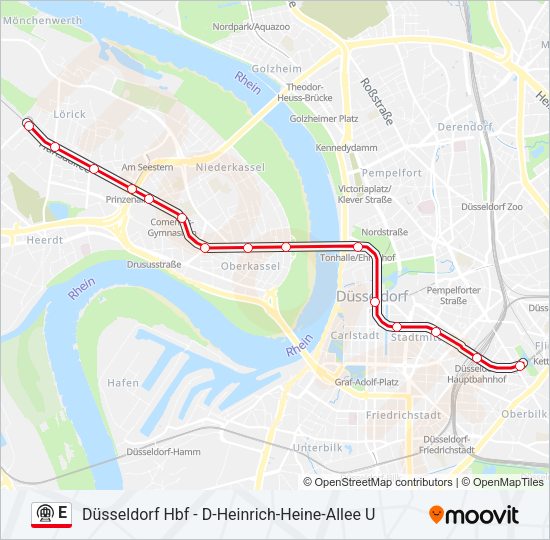 E Subway Line Map
