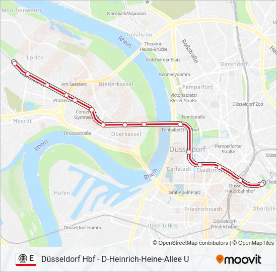 E Subway Line Map