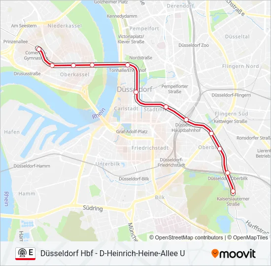 E Subway Line Map