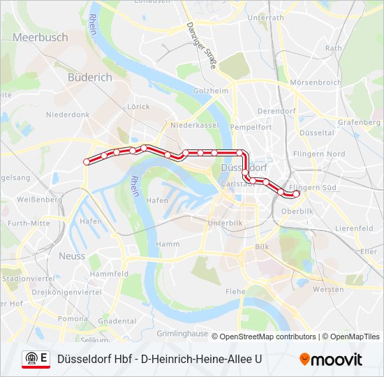 E Subway Line Map