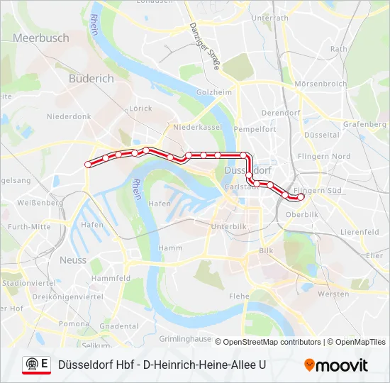 E Subway Line Map