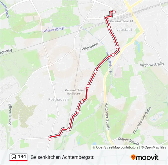 194 Bus Line Map