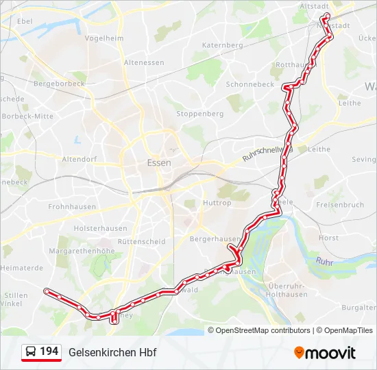 194 Bus Line Map