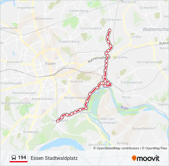 194 Bus Line Map