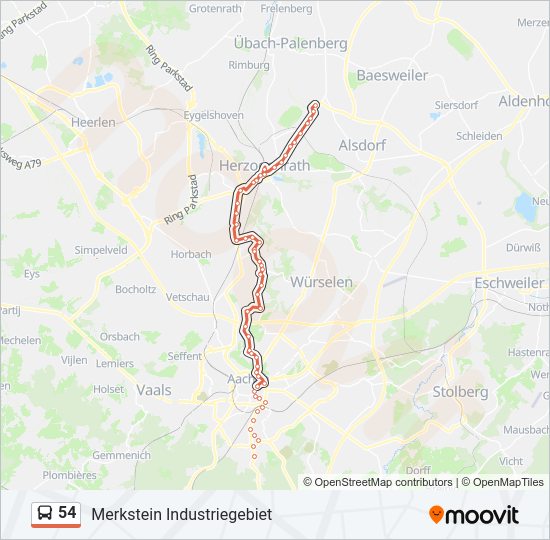 Автобус 54: карта маршрута